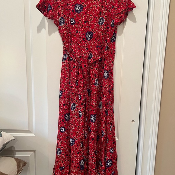 Zesica Wrap Style Boho Floral Red Dress NWT - Picture 10 of 10